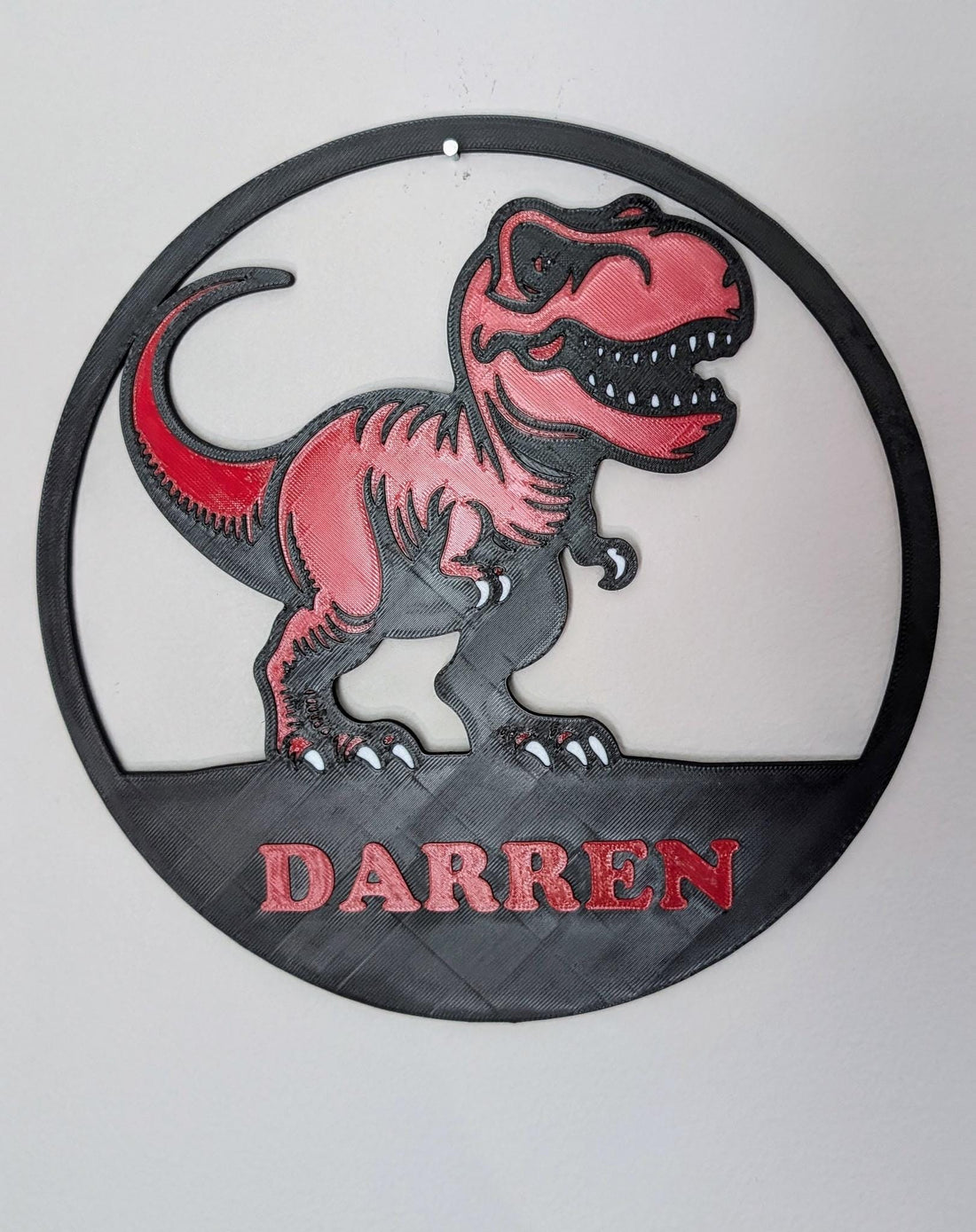 Custom T-Rex Name Plaque