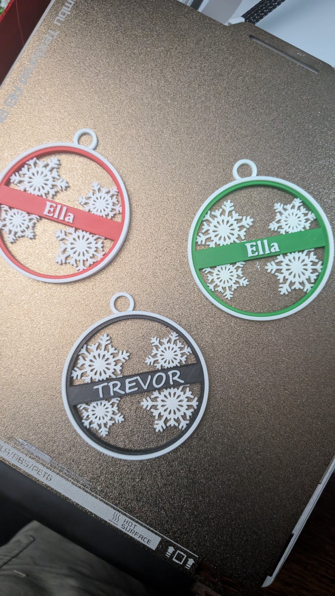 Personalized 3D Printed Christmas Ornament - Custom Name Holiday Decoration