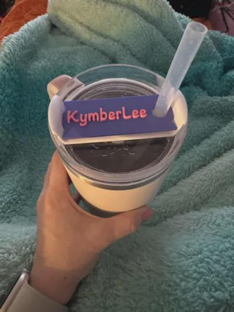 3 Set Custom 3D Printed Stanley Lid Toppers | Fits 30oz & 40oz Tumblers | Personalized Name Tags