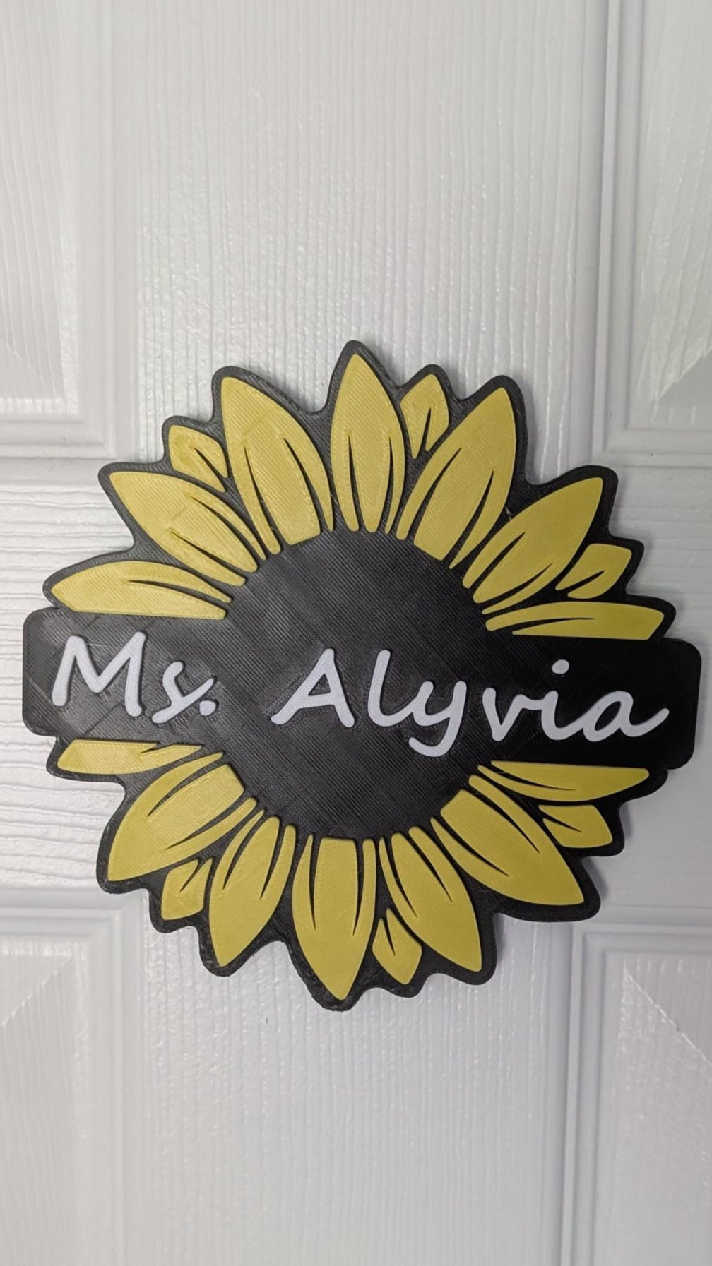 Personalized Flower Door Sign