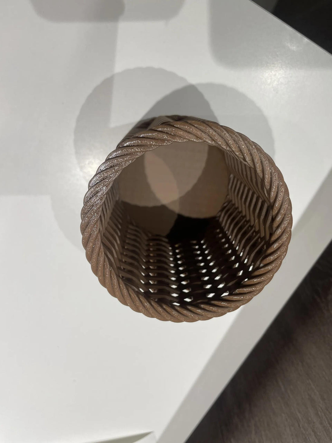 Stylish 3D Printed Woven Pencil Holder – Modern Desk Organizer
