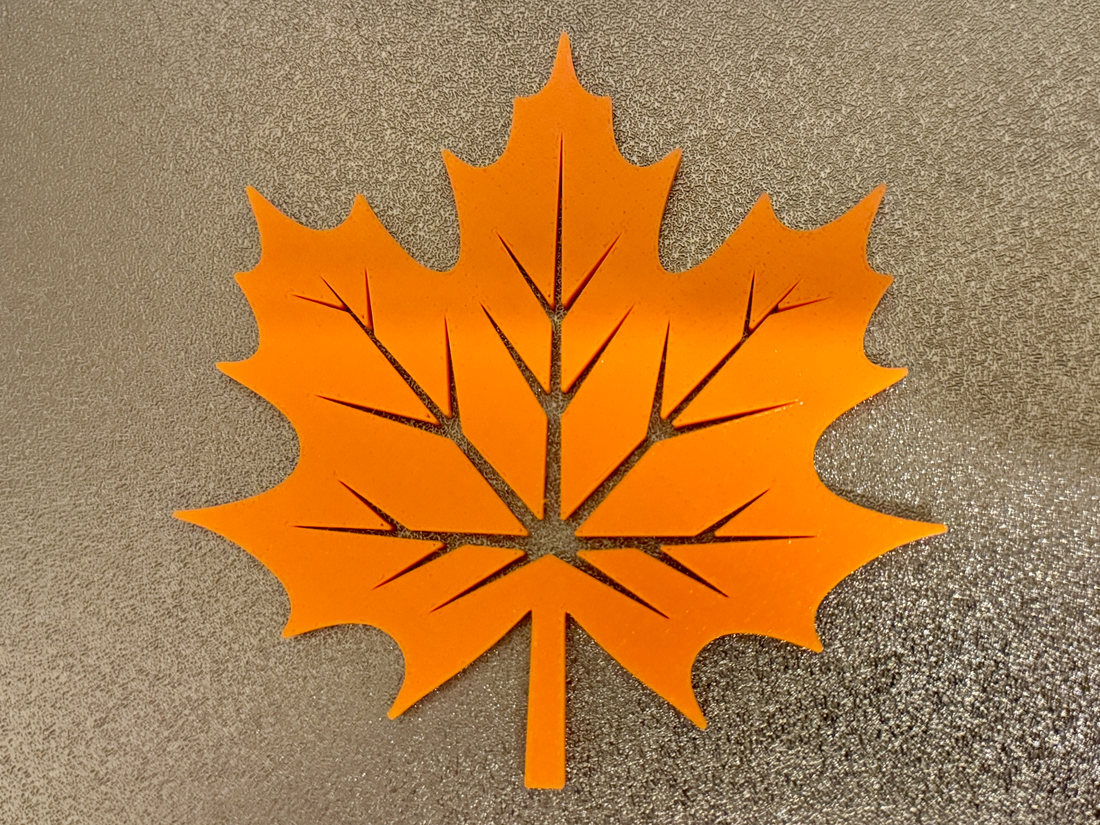 Set of 3 Maple Leaf Coasters or Wall Decor | 3D Printed Autumn & Halloween Decorations