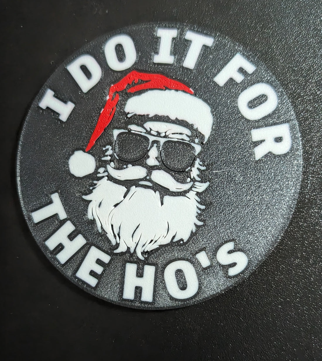 Bad Santa Coaster set of 4 with Holder