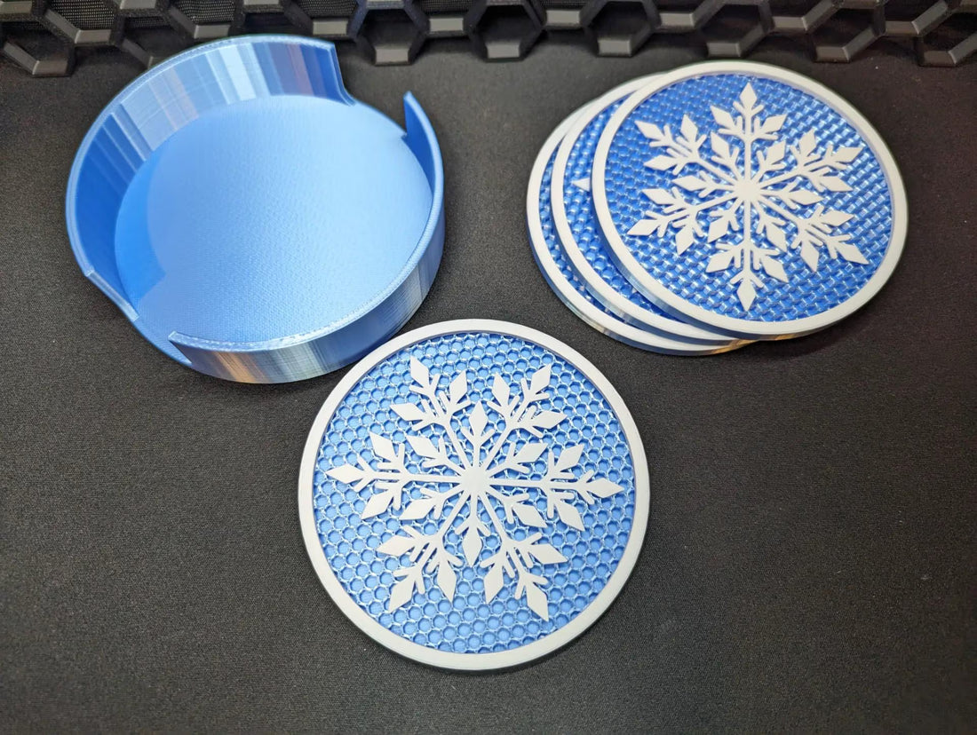 Christmas Snowflake Coaster Set
